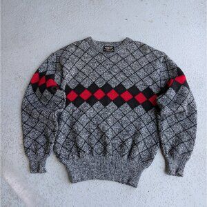 OSSI SKIWEAR Sweater VINTAGE 100% Pure Wool Crew Neck Size L - UEC